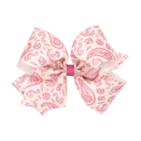 Wee Ones Wee Ones King Colonial Pink Paisley Printed Bow
