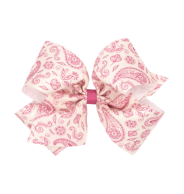 Wee Ones Wee Ones King Colonial Pink Paisley Printed Bow
