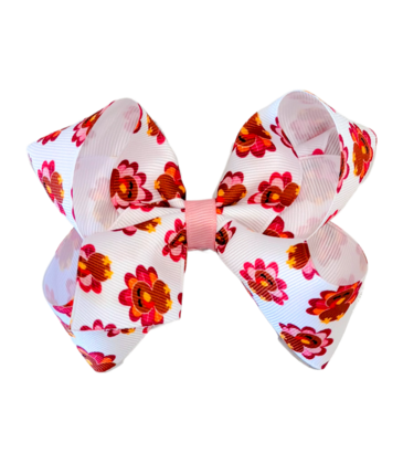 Wee Ones Wee Ones Medium Turkey Printed Bow