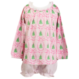 The Proper Peony The Proper Peony Pink Tannenbaum Bloomer Set