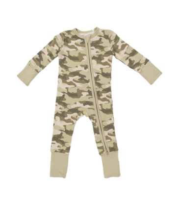 Angel Dear Angel Dear Zipper Romper - Camo