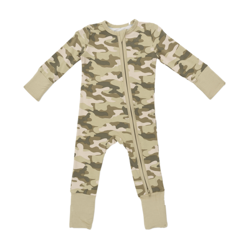 Angel Dear Angel Dear Zipper Romper - Camo