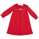 Angel Dear Angel Dear Long Sleeve Gown w/ Peter Pan Collar - Ribbon Red