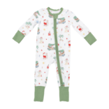 Angel Dear Angel Dear Zipper Romper - Beach Christmas