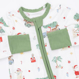 Angel Dear Angel Dear Zipper Romper - Beach Christmas
