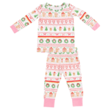 Angel Dear Angel Dear Loungewear Set - Gingerbread Faire Isle Pink