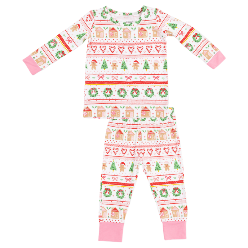 Angel Dear Angel Dear Loungewear Set - Gingerbread Faire Isle Pink