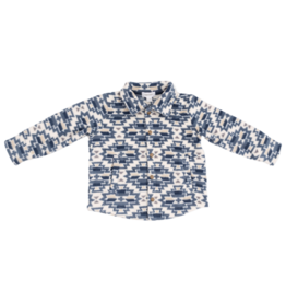 Angel Dear Angel Dear Fleece Shacket - Southwest Navy