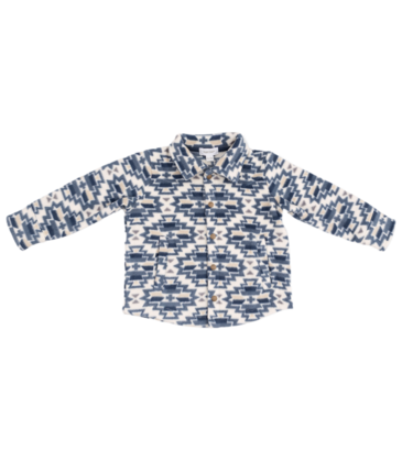 Angel Dear Angel Dear Fleece Shacket - Southwest Navy