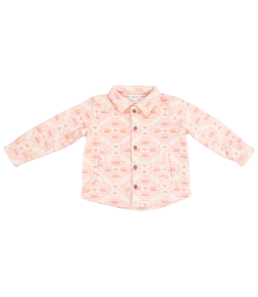 Angel Dear Angel Dear Fleece Shacket - Southwest Pink