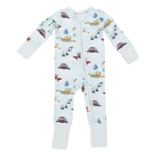 Angel Dear Angel Dear Zipper Romper - Snow Cats