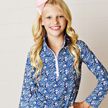 Swoon Baby Swoon Baby Navy Ditsy Floral Pullover Top
