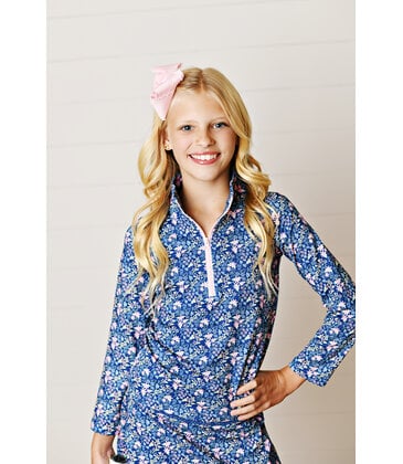 Swoon Baby Swoon Baby Navy Ditsy Floral Pullover Top