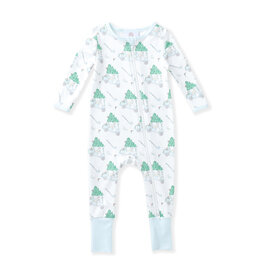 Swoon Baby Swoon Baby Blue Santa's Caddy Romper