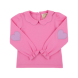 The Beaufort Bonnet Company TBBC Emma's Elbow Patch Top - Winter Park Pink/Valley High Violet/Hearts