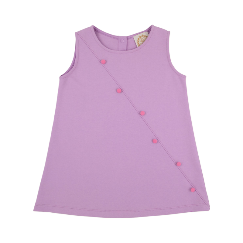 The Beaufort Bonnet Company TBBC Blake Button Dress - Valley High Violet/Winter Park Pink