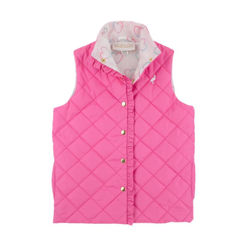 The Beaufort Bonnet Company TBBC Vaughn Vest - Winter Park Pink/Have a Little Heart