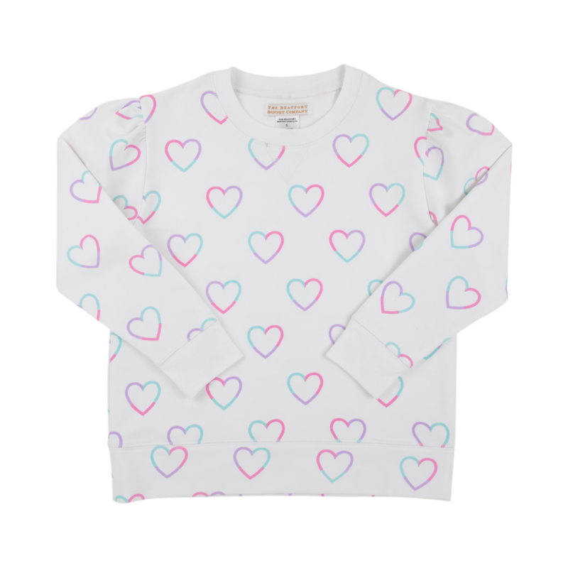 The Beaufort Bonnet Company TBBC Cassidy Comfy Crewneck Puff Sleeve - Have a Little Heart