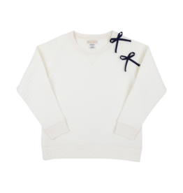 The Beaufort Bonnet Company TBBC Cassidy Comfy Crewneck Quilted - Palmetto Pearl/Bows