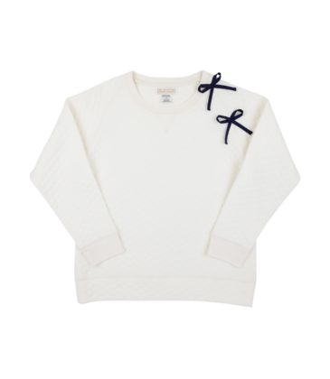 The Beaufort Bonnet Company TBBC Cassidy Comfy Crewneck Quilted - Palmetto Pearl/Bows