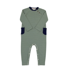 The Beaufort Bonnet Company TBBC Rayburn Romper - Grier Green and Palmetto Pearl Stripe/NN