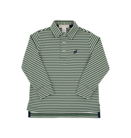 The Beaufort Bonnet Company TBBC Prim & Proper Polo - Grier Green and Palmetto Pearl Stripe/NN