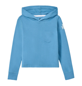 Johnnie-O The Edd Long Sleeve Hooded Pocket T-Shirt - Sailor