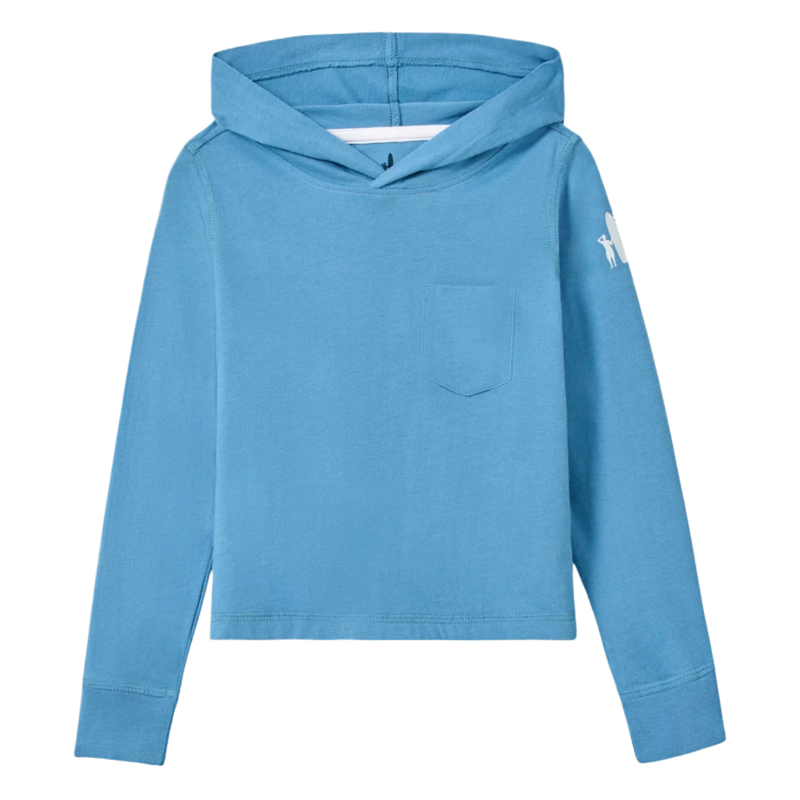 Johnnie-O The Edd Long Sleeve Hooded Pocket T-Shirt - Sailor