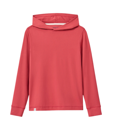 Johnnie-O Durant Long Sleeve Hooded T-Shirt - Racing Red