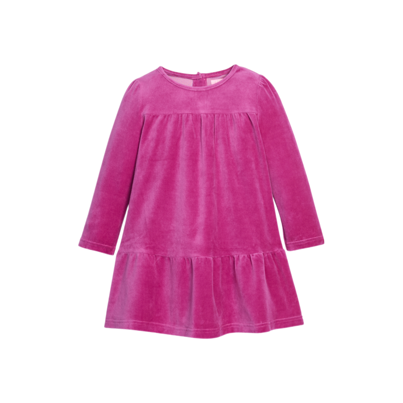 Bisby Bisby Magenta Velour Lisle Dress