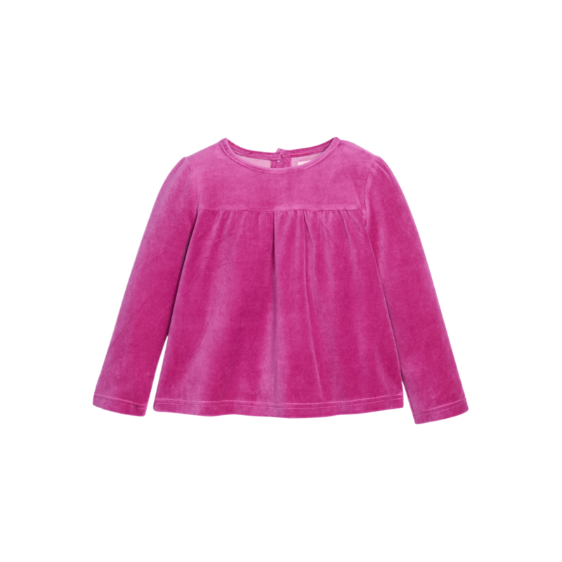 Bisby Bisby Magenta Velour Lisle Top