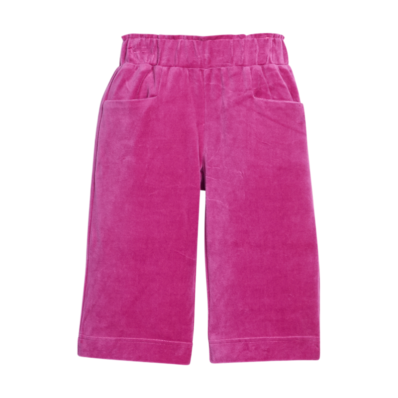 Bisby Bisby Magenta Velour Palazzo Pants
