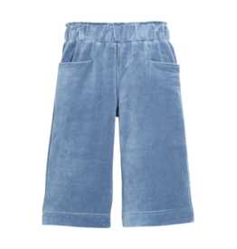Bisby Bisby Dusty Blue Velour Palazzo Pants