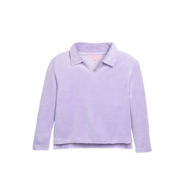 Bisby Bisby Lavender Velour Polo Pullover