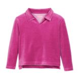 Bisby Bisby Magenta Velour Polo Pullover