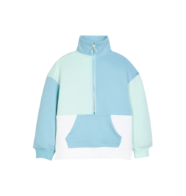 Bisby Bisby Blue & Mint Colorblock Pullover