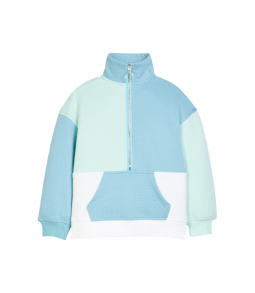 Bisby Bisby Blue & Mint Colorblock Pullover