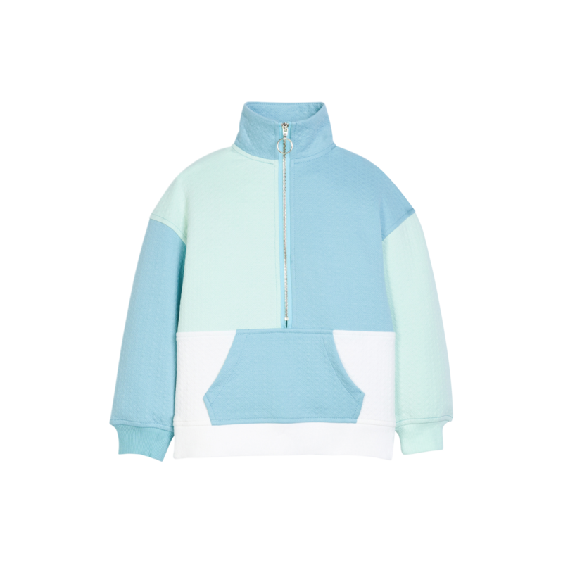 Bisby Bisby Blue & Mint Colorblock Pullover