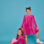Bisby Bisby Magenta Velour Lisle Dress