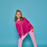 Bisby Bisby Magenta Velour Lisle Top