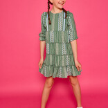 Bisby Bisby Fairfield Forest Stripe Tiered Porto Dress