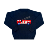 Lullaby Set Lullaby Set Cozy Up Sweater - Northshore Navy Firetruck