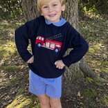 Lullaby Set Lullaby Set Cozy Up Sweater - Northshore Navy Firetruck
