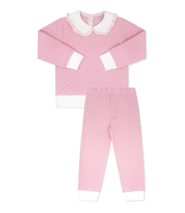 Lullaby Set Lullaby Set Cooper Quilted Playsuit - Petal Pink