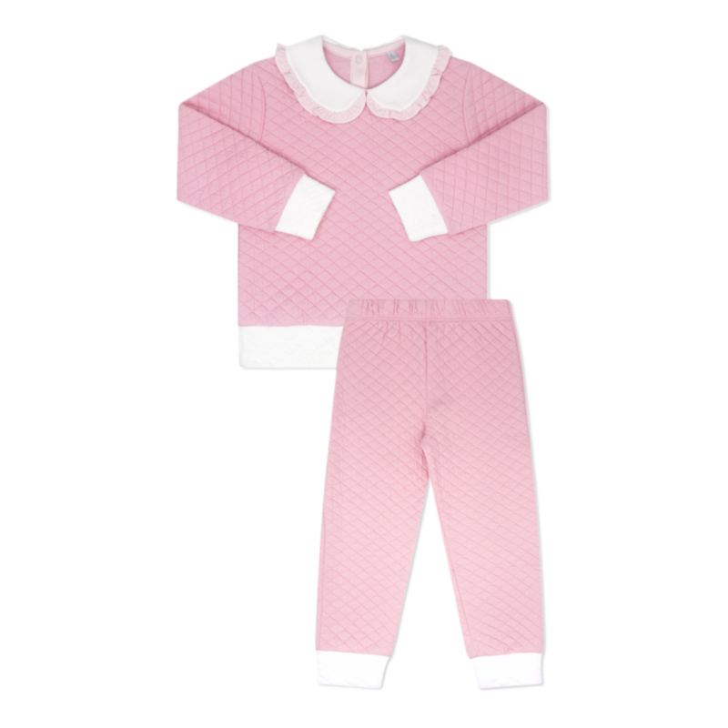 Lullaby Set Lullaby Set Cooper Quilted Playsuit - Petal Pink