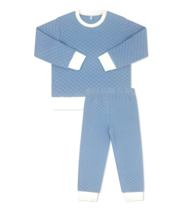 Lullaby Set Lullaby Set Harris Quilted Playsuit - Baylor Blue