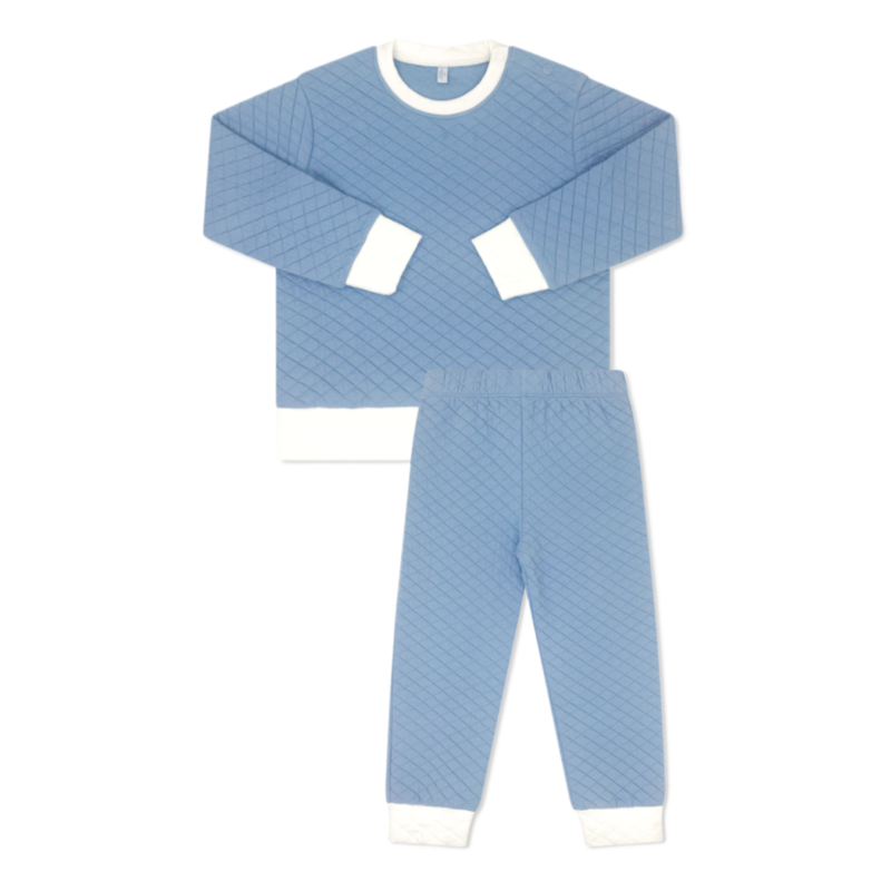 Lullaby Set Lullaby Set Harris Quilted Playsuit - Baylor Blue