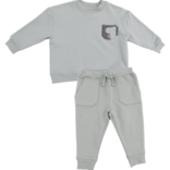 Angel Dear Angel Dear Sweatshirt & Jogger Set - Dino/Green