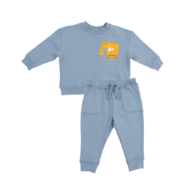 Angel Dear Angel Dear Sweatshirt & Jogger Set - Digger/Citadel Blue