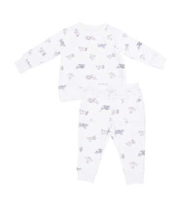 Angel Dear Angel Dear Sweatshirt & Jogger Set - Vintage Airplane Pilots